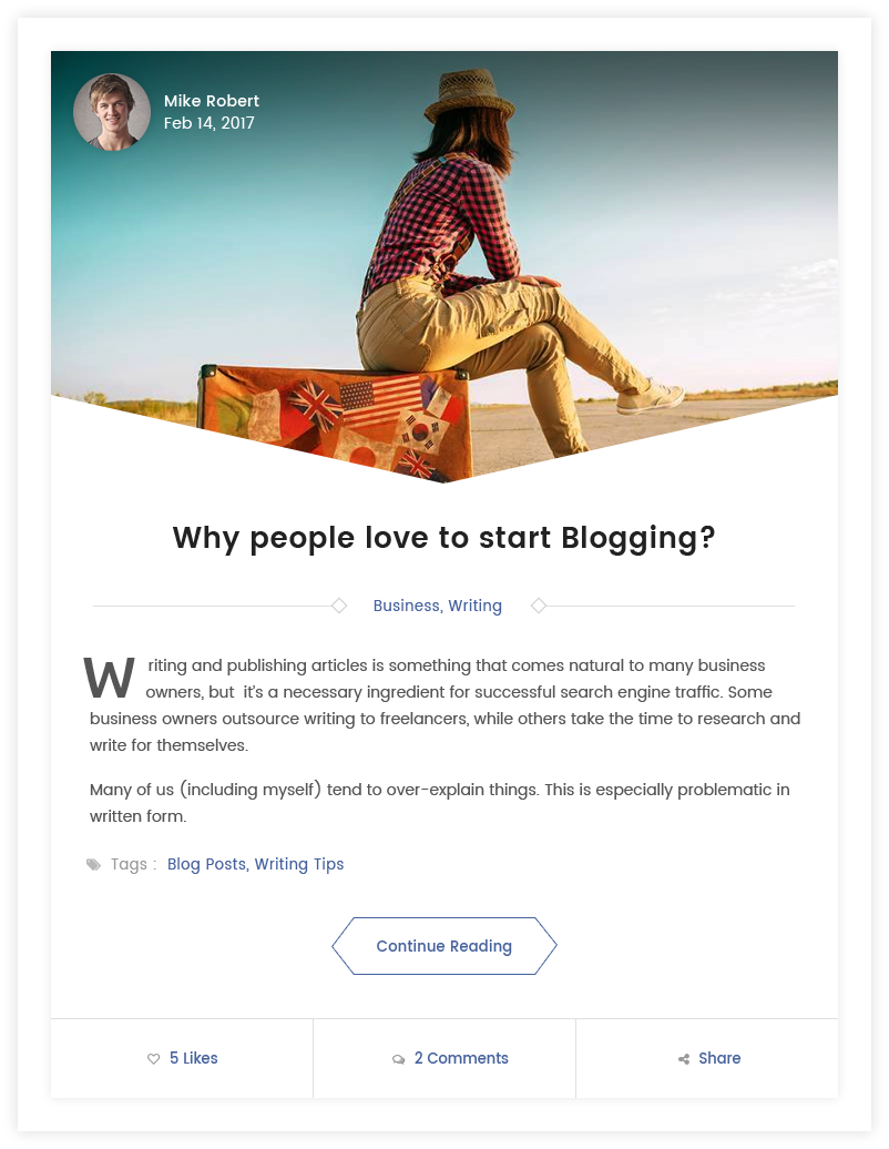 Full width Layout Blog Templates